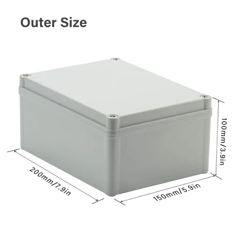 Vista 4 de Inkbird Plus Caja de conexiones de plástico, IP67 a prueba de polvo e impermeable, caja de bricolaje duradera para proyectos eléctricos, 8 x 6 x 4
