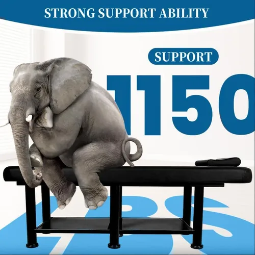 Vista 2 de Heavy Duty Wide Stationary Massage Table 75×31.5 Inch Overall Size, Portable Massage Table with Removable Square & Cylinder Pillows, for Relaxation