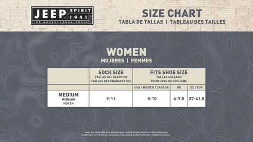 Vista 3 de Jeep Women's Vintage Ads Crew Socks-1 Pair Pack-Lightweight Cushioned Comfort
