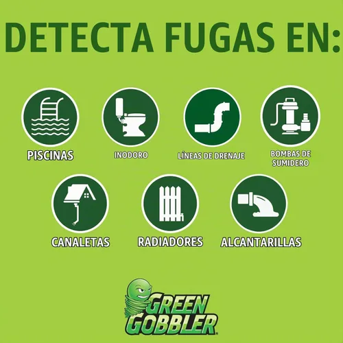 Vista 3 de Colorante verde fluorescente de rastreo de agua y detección de fugas, 1 galón