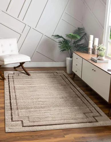 Vista 15 de Unique Loom Oasis Collection - Alfombra de área - Fuente (2 pies x 3 pies, rectangular, gris/marfil)