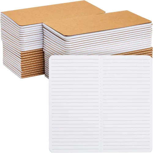 Vista 9 de Paper Junkie Cuadernos para la escuela, 4.3 x 8.2 pulgadas, marrón kraft, paquete de 48 cuadernos rayados, diarios de papel kraft para tomar notas