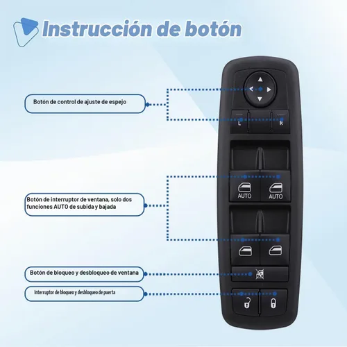 Vista 3 de Interruptor maestro de ventana eléctrica para Ram 1500 2500 3500