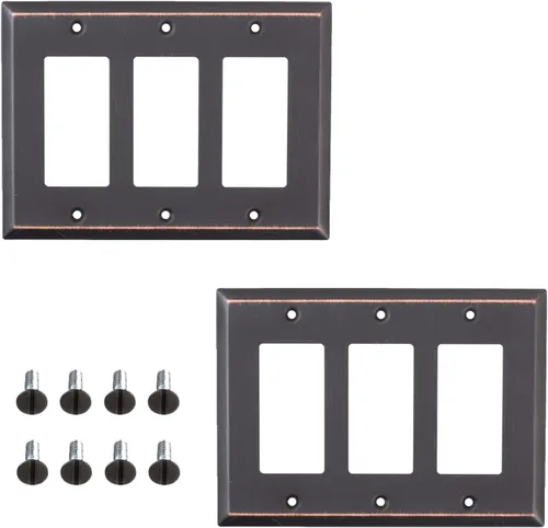 Vista 10 de Placa de pared de acero plana, color bronce