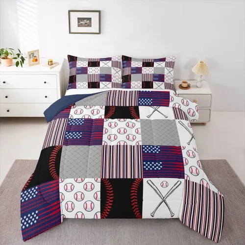 Vista 30 de Juego de ropa de cama rústica de granja color verde azulado con puerta de granero de madera, edredón de plumas tamaño Queen, decoración occidental