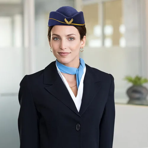 Vista 6 de Yewong 4 Pieces Stewardess Hat Woolen Flight Attendant Air Hostess Hat for Halloween Cosplay Costume Accessories