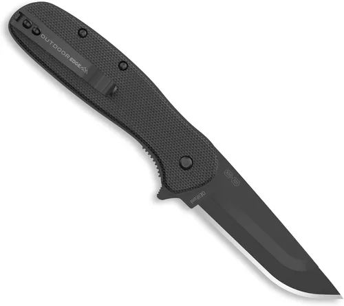 Vista 4 de OUTDOOR EDGE RAZOR VX2 Cuchillo de bolsillo plegable EDC de hoja reemplazable Hoja de acero inoxidable de 3 pulgadas, mango G10 negro, clip