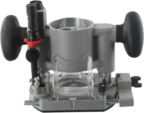 Vista 6 de 2.559 in Plunge Router Base Carpintería Recorte Fresado con cerradura de leva de acero ajustable y bujes de aluminio, plata+negro