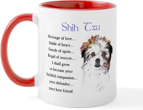 Vista 51 de CafePress Angel Shih Tzu In Clouds Taza de café de cerámica de 11 oz (11.0 fl oz)