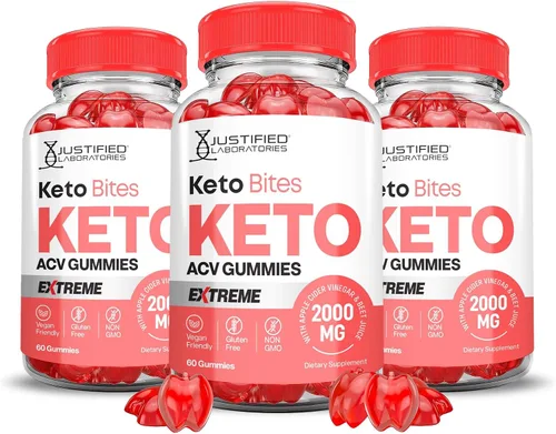 Vista 8 de Keto Bites Keto ACV Gummies Fórmula Extrema 2000 mg Vegano Sin OGM con Jugo de Granada Raíz de Remolacha B12 60 Gummys