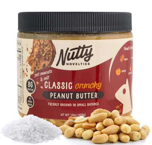 Vista 14 de Nutty Novelties Mantequilla de maní picante con miel de habanero - Alta en proteínas, baja en azúcar, mantequilla de maní saludable - Maní