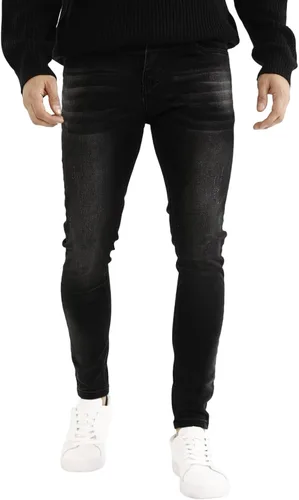 Vista 6 de Gingtto jeans entallados elásticos para hombre, de corte ajustado, rasgados, gastados