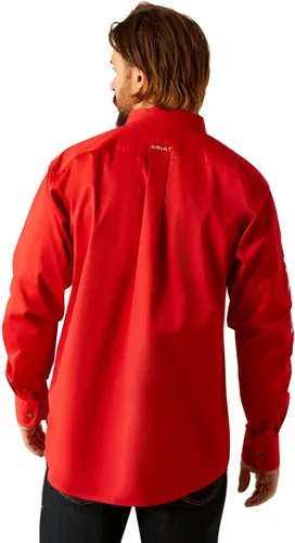 Vista 90 de Ariat Camisa de sarga con logotipo del equipo para hombre