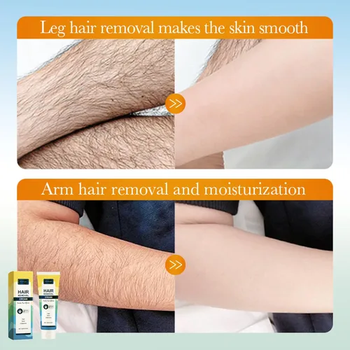 Vista 5 de Crema depilatoria sin dolor, removedor de vello púbico privado para mujeres y hombres, cremas depilatorias para el cuerpo, piernas, brazos, axilas