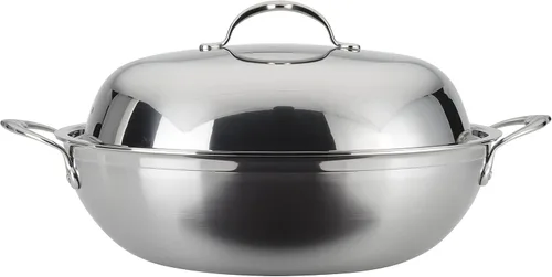 Vista 4 de Hestan ProBond Forged - Wok profesional de acero inoxidable con revestimiento de 14 pulgadas, compatible con inducción
