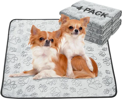 Vista 11 de Qeils Almohadillas reutilizables para cachorros, paquete de 2 almohadillas lavables para orina para perros, almohadilla antideslizante impermeable