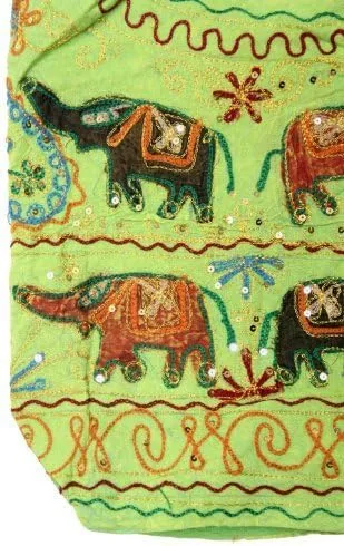 Vista 2 de Hippie Boho Elefante Algodón EslingaBolsa de Cuerpo Cruz