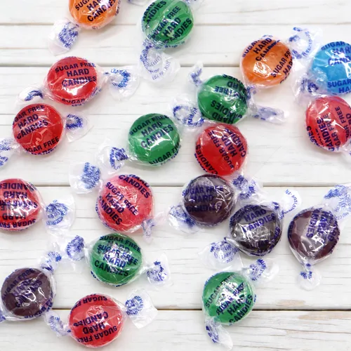 Vista 5 de Caramelos duros sin azúcar envueltos individualmente, 1 libra de sabores