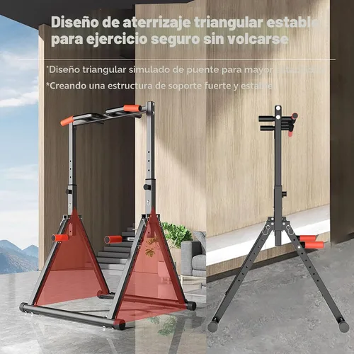 Vista 4 de DOBESTS Power Tower Pull Up Bar Free Standing, Foldable Pull Up Station