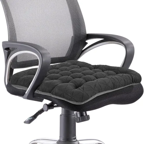 Vista 8 de BUYUE Good Support - Cojín para silla de oficina, jacquard de lujo con cojín de silicona antideslizante, acolchado para escritorio de computadora