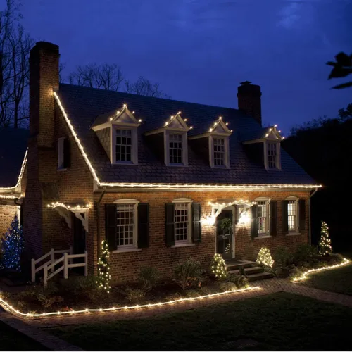 Vista 9 de Guirnalda de luces LED, 5 metros, tira de luces impermeable y conectable, 3000K blanco suave, iluminación de ambiente para interiores y exteriores