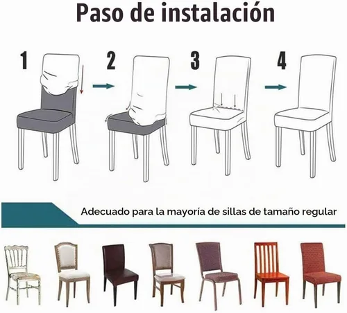 Vista 8 de SoulFeel Juego de 4 fundas para silla Parsons de lana cuadriculada, extraíbles y lavables, elásticas de elastano para comedor, restaurante, hotel