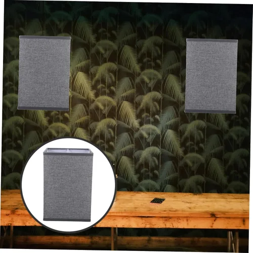 Vista 5 de Angoily Cubierta de pantalla de lino para lámpara de mesa y de pie, diseño rectangular extraíble, fácil instalación para decoración e iluminación