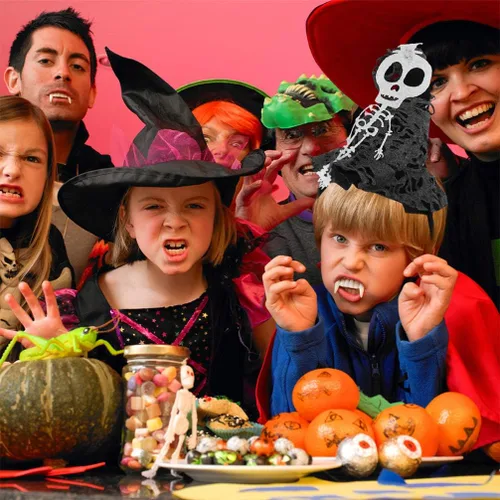 Vista 7 de TOYANDONA - 2 diademas de calabaza para Halloween, con lentejuelas rojas y negras y rosas, para niños o adultos