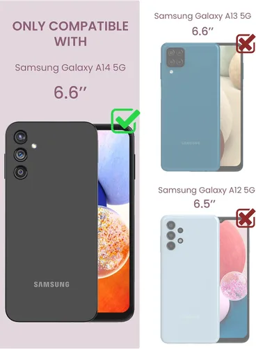Vista 2 de Carcasa para Samsung Galaxy A14, diseño de flores, color morado A14 5G-Púrpura