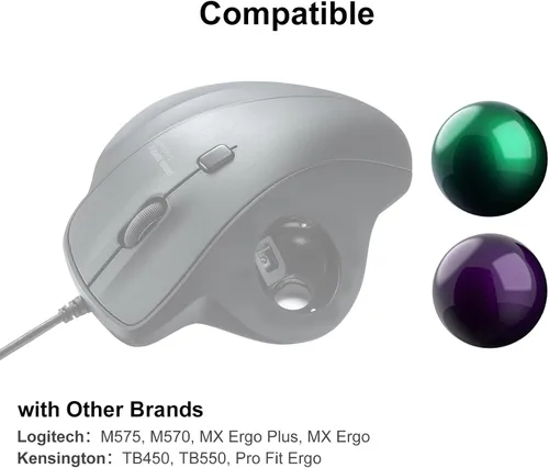 Vista 5 de SANWA Bola de seguimiento de 34mm/1.34pulgadas, Bola de repuesto para Logitech M575, M570, MX Ergo, Kensington TB450, TB550, Pro Fit Ergo y otros