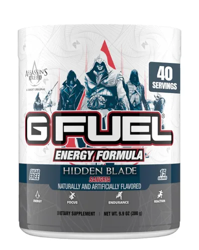 Vista 10 de G Fuel Sonic - Polvo de bebida energética preentrenamiento, mezcla de cafeína para juegos, sin azúcar, aminoácidos para el enfoque, vitaminas +