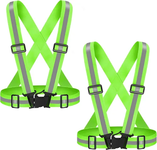 Vista 20 de High Visibility Reflective Vest Safety Vest Running Reflective Gear Adjustable Reflective Vest for Walking,Jogging,Hiking,Night Cycling
