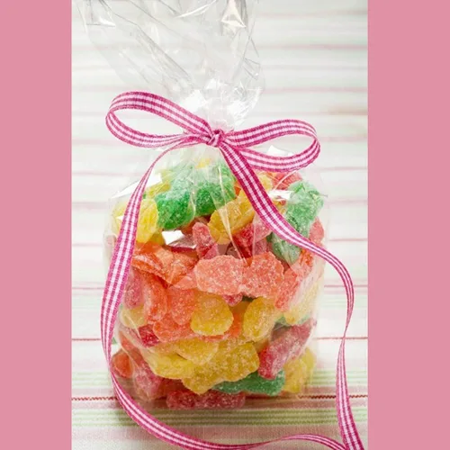 Vista 5 de Morepack Bolsas de celofán de fondo plano, 100 bolsas transparentes de 6 x 2 x 10 pulgadas con 100 lazos giratorios (sin fuelle lateral)