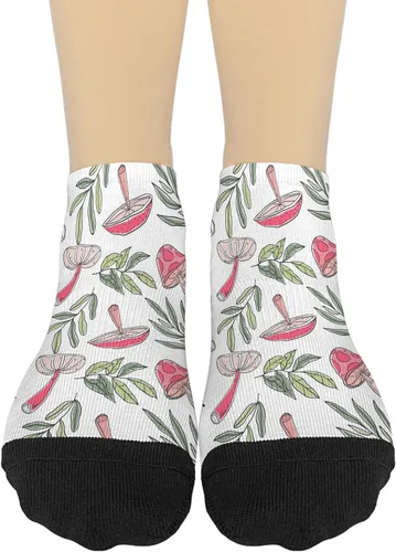 Vista 2 de devor No Show Socks for Women Dress Socks for Women's Casual Socks Humor Cute Mushrooms Funny Mushrooms Magic Mushrooms Plant Forest Short Boot
