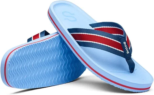 Vista 4 de SWIMS Sandalias capri para hombre, sandalias de playa ligeras para hombre, azul (Spray Blue)