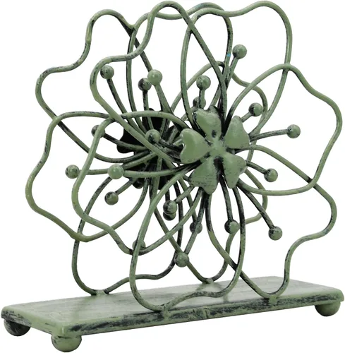Vista 9 de OwlGift Servilletero de estilo floral, dispensador de pañuelos independiente, almacenamiento de servilletas para mesa de comedor, para el hogar