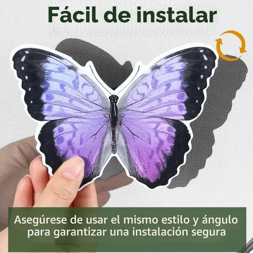 Vista 4 de Konohan 12 imanes de puerta de colibrí, mariposa y libélula de doble cara, protector decorativo flexible retráctil, calcomanías magnéticas