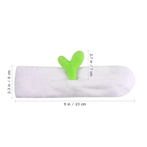 Vista 5 de Lurrose 3 diademas elásticas de felpa Sprout para maquillaje, para ducha, lavado de cara, banda deportiva para el pelo para niñas y mujeres