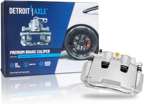 Vista 2 de Detroit Axle - Pastillas de Freno Delantero Izquierdo Reemplazo de Pinza de Disco para Dodge Ram 1500 Dakota Mitsubishi Raider - Juego de 3 piezas