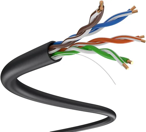 Vista 2 de Dripstone Cable LAN Ethernet CAT5e 4/UTP 24AWG, negro (600025)