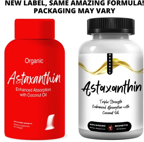 Vista 9 de Advanced Bionetix Triple Strength AstaQuil™ Astaxantina Fórmula de alta biodisponibilidad, 60 cápsulas blandas de aceite de coco orgánico para una