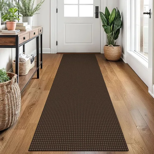 Vista 23 de EARTHALL Alfombra tejida de 2 x 3 pies, lavable para entrada, alfombra trenzada antideslizante, alfombra para puerta interior y exterior, alfombra