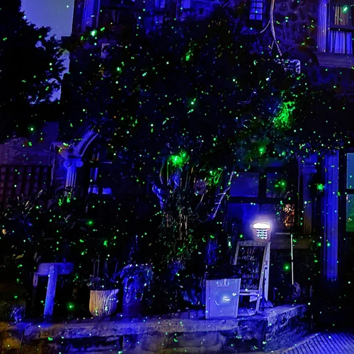 Vista 8 de Firefly Luces de Jardín Proyector Láser de Estrellas, Iluminación Decorativa al Aire Libre con Nebulosa Azul para Jardín Interior y Exterior