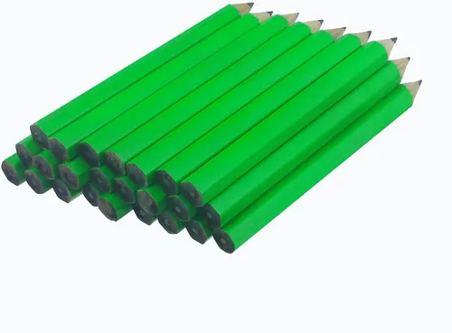 Vista 2 de ezpencils - Barril verde neón de golf (1/2 lápiz - lápices Pew) Lápices hexagonales sin borrador - 48 paquetes - Sin borrador - # 2 HB plomo