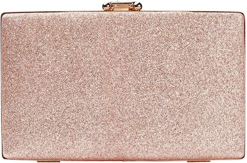 Vista 4 de Mulian LilY M106 Glitter Embrague Monedero Para Mujeres Brillante Noche Bolsos Fiesta Fiesta Bolso Rosa Oro