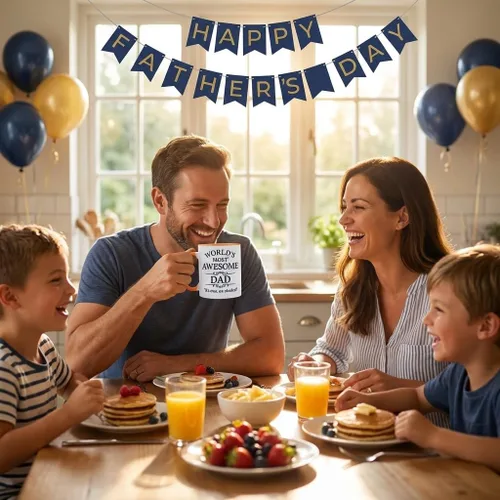 Vista 4 de STORE INDYA Taza de cerámica con diseño impreso para papá más impresionante del mundo – Taza de té y café – Para padre