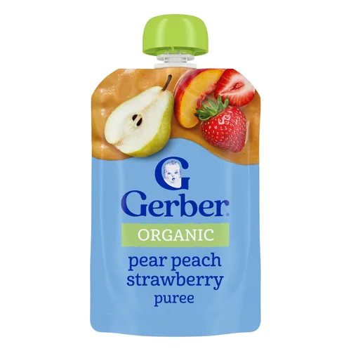 Vista 18 de Gerber Alimento orgánico para bebés de manzana, arándano y espinacas, bolsa de 3.5 onzas
