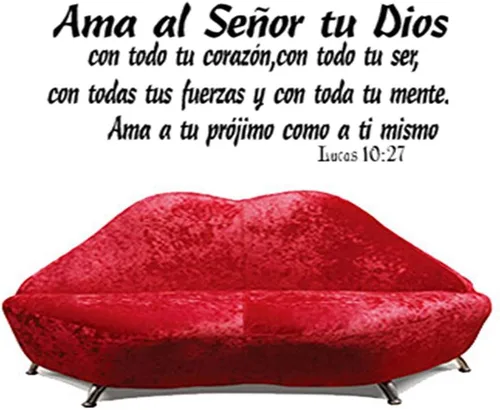 Vista 3 de Lucas 10:27, 11"x22" Vinilo por Pared, Ama Al Señor Tu Dios Con Todo Tu Corazón, Con Todo Tu Ser, Con Todas Tus Fuerzas Y Con Toda Tu Mente, Ama a