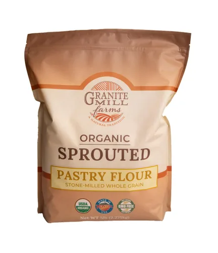 Vista 3 de Granite Mill Farms Harina de pastelería orgánica germinada, 30 oz
