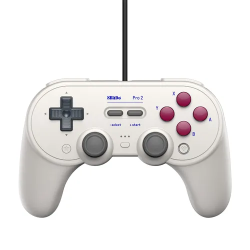 Vista 2 de 8BitDo Pro 2 Wired Controller for Switch, Windows, Steam Deck & Raspberry Pi (G Glassic Edition)